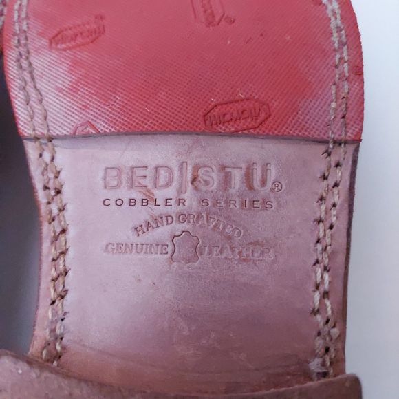 Bed Stu Reina Tan Rustic Cobbler Brown Leather Loafers Women's Sz 7 - Picture 8 of 16